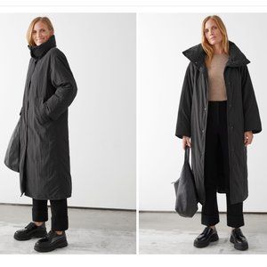 & OS Oversized Boxy Long Puffer Jacket